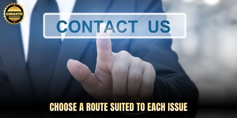 Choose a route suited to each issue