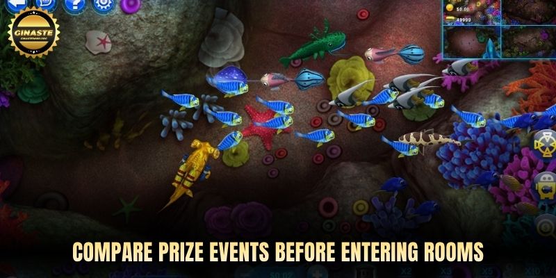 Compare prize events before entering rooms