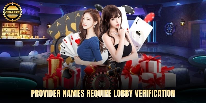Provider names require lobby verification