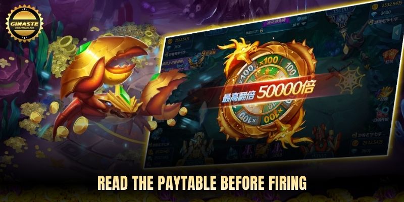 Read the paytable before firing